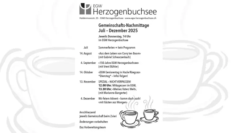 Gemeinschaftsnachmittag am EGW Seniorentag